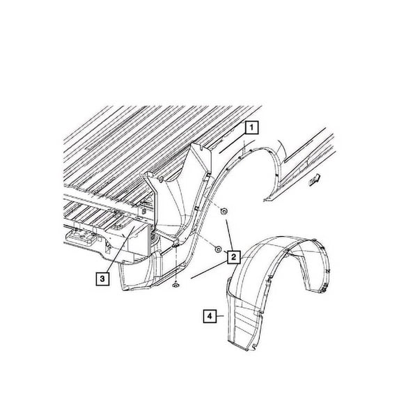 Genuine Ram 2500 Rear Fender Liner Shield Splash Left (2013-2024) OE 68453299AA