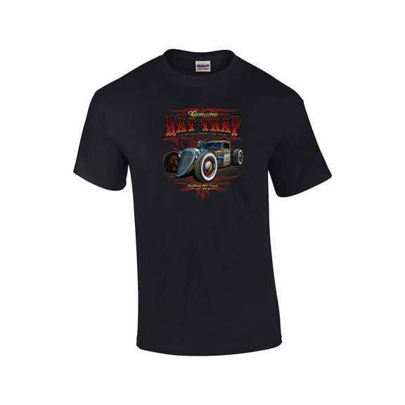 Genuine Rat Rod 13 Automotive Adult Short Sleeve T-shirt-Black-Small
