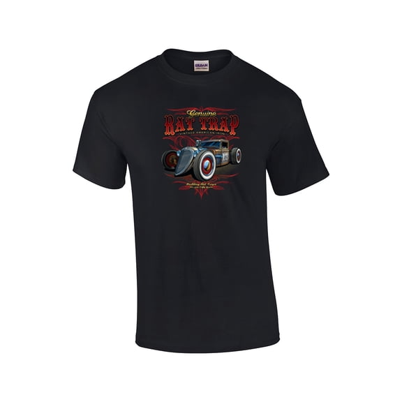 Genuine Rat Rod 13 Automotive Adult Short Sleeve T-shirt-Black-XL