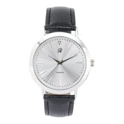 Genuine Real Diamond at 12 oclock Elegant and Classy Mens Watch for all Occasions - Easy Reader Simplistic Slashes at every hour - Handsomely Stunning