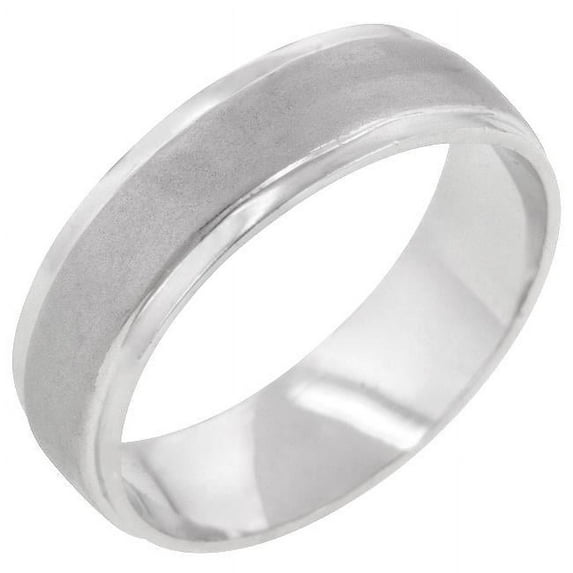 Genuine Rhodium Plated Eternity Ring in Silvertone- Size 5