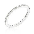 thumbnail image 1 of Genuine Rhodium Plated Simple Eternity Band with Round Cut Cubic Zirconia in Silvertone - Size 8, 1 of 1