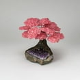 thumbnail image 1 of Genuine Rose Quartz Clustered Gemstone Tree on Amethyst Matrix (7 inches)(The Love Tree), 1 of 5