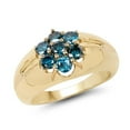 thumbnail image 1 of Genuine Round Blue Diamond Ring in Sterling Silver - Size 9.00, 1 of 3