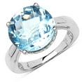 thumbnail image 1 of Genuine Round Blue Topaz Ring in Sterling Silver - Size 7.00, 1 of 1