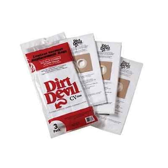 Genuine Royal Dirt Devil Style CV HEPA Cloth Central Vacuum Cleaner Bags 9597 [75 Bags]