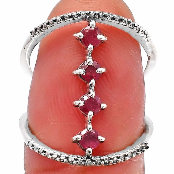 Genuine Ruby 925 Sterling Silver Ring s.5 Jewelry DGR1126_F_5 R-1247