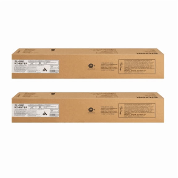 Genuine SHARP MX-6050V Toner Cartridge 2-Pack Blacks (40k Yield Each) For MX6050V Printers OEM Sharp