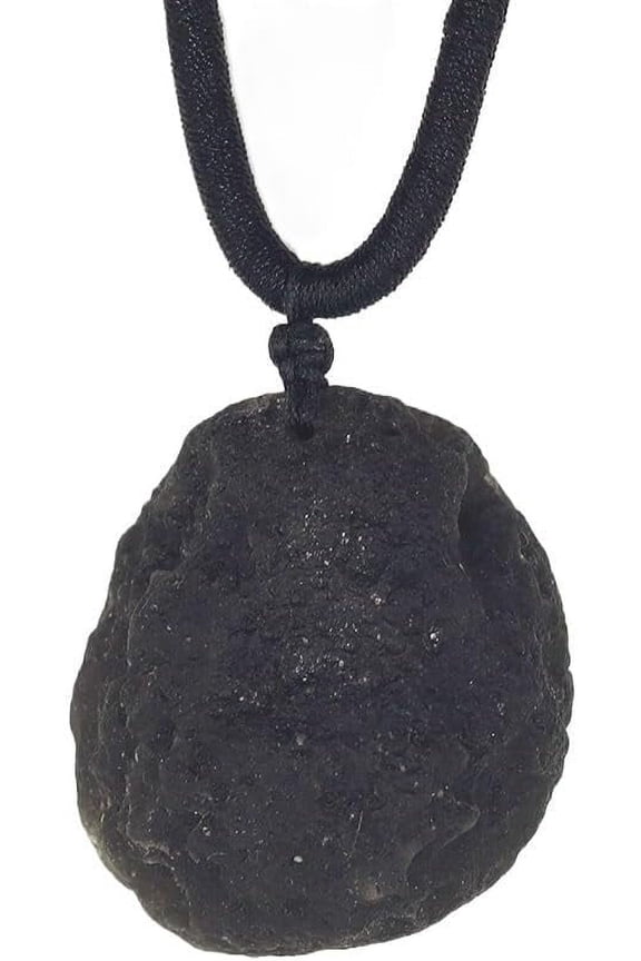 Genuine Saffordite Aka Cintamani Stone Necklace,Genuine Rough Arizona Obsidian Tektite,Irregular Shape