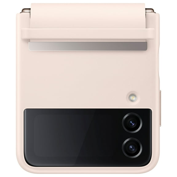 Genuine Samsung Flap Leather Cover Case for Galaxy Z Flip 4 - Peach