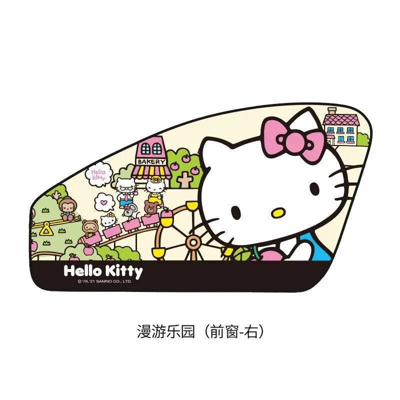Genuine Sanrio Car Curtain Hello Kitty Sunshade Private Ventilation