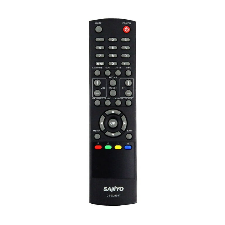 Genuine Sanyo CS-90283-1T TV Remote Control, Compatible with