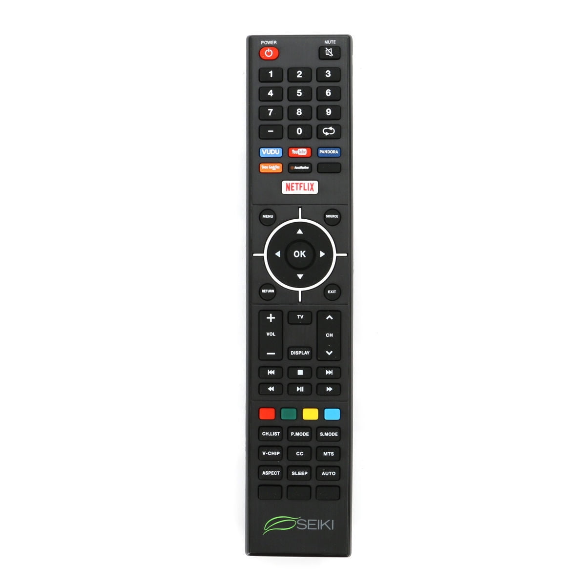 Seiki Smart TV Remote Control, Model 845-058-00B04, Compatible