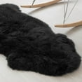 thumbnail image 1 of Genuine Sheepskin Rug Extra Soft Natural Pelt Black , Single Pelt 2' x 3', 1 of 4