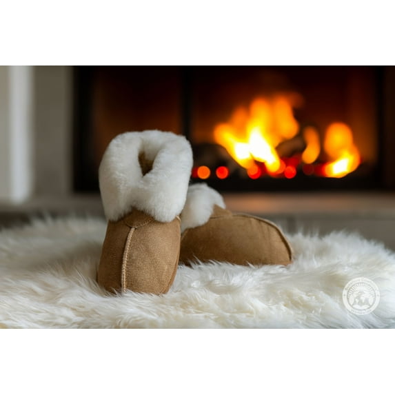 Real Sheepskin Slippers with Soft Sole