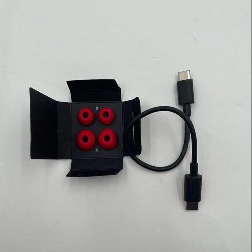 Genuine Silicone Ear Tips For Beats Fit Pro/Studio Buds/Solo Buds Red w/Cable