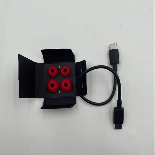 Genuine Silicone Ear Tips For Beats Fit Pro/Studio Buds/Solo Buds Red w/Cable