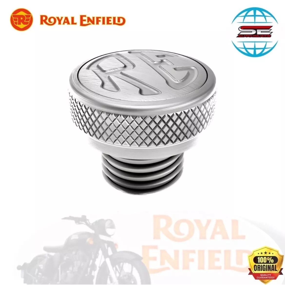 Genuine Silver Oil Filler Cap for Royal Enfield Classic 350/500 UCE Bullet 350/500