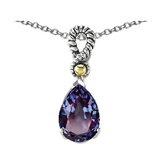 Genuine Simulated Alexandrite Pend