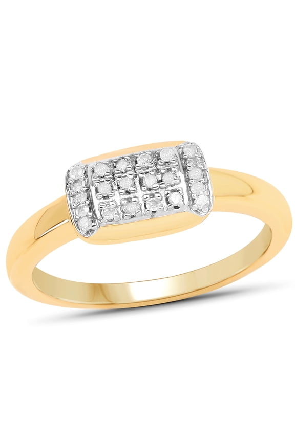 Genuine Single cut round Diamond Ring in Sterling Silver - Size 7.00