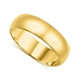 thumbnail image 1 of Genuine Solid 14K Yellow or White Gold 6mm Standard-Fit Polished Wedding Band – Classic Gold Ring for Men or Women, Sizes 5–12, 1 of 5
