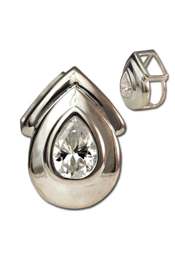 Genuine Sterling Silver CZ Slide Pendant