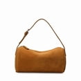 thumbnail image 1 of Genuine Leather Cylinder Bag, Women's Suede Pillow Underarm Shoulder Crossbody Purse, 1 of 8
