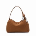 thumbnail image 1 of Genuine Leather Hobo Bag, Women's Suede Crescent Underarm Crossbody Shoulder Purse, 1 of 10