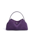 thumbnail image 1 of Genuine Leather Flap Bag, Women's Suede Underarm Hobo Shoulder Crossbody Purse, 1 of 6