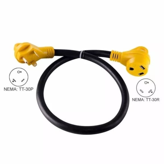 Genuine Superior RVA1526 15' 30 Amp TT-30R RV 10AWG Extension Cord Plug TT-30P