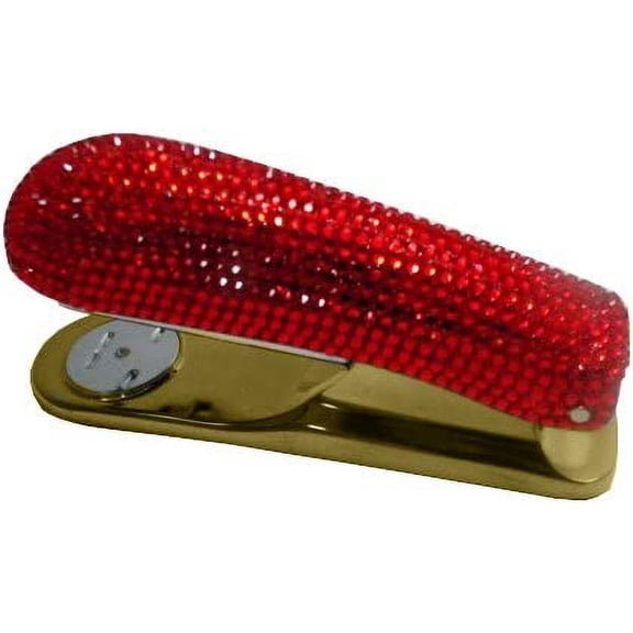 Genuine Swarovski Light Siam Crystal Covered Stapler