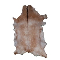 Genuine Tan Goat Hide Rug | Premium Hair-on Leather for Rustic and Modern Décor