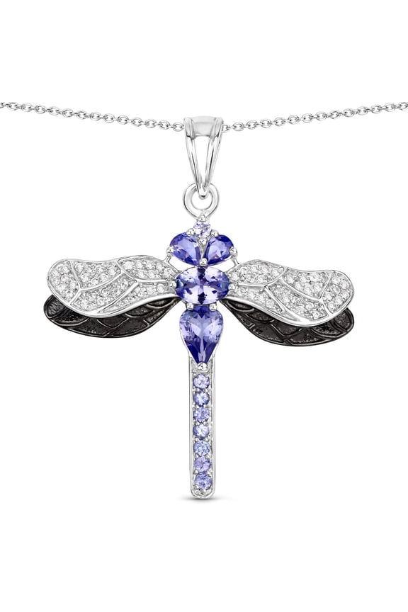 Genuine Tanzanite Sterling Silver Necklace
