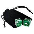 thumbnail image 1 of Genuine The Flamingo Las Vegas Casino Craps Dice Pair Green Polished Matching Serial Numbers ... Plus Storage Pouch, 1 of 3