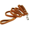 thumbnail image 1 of Genuine Thick Leather Classic Dog Leash 1/2" Wide 6 Ft, Small Breeds, 1 of 3