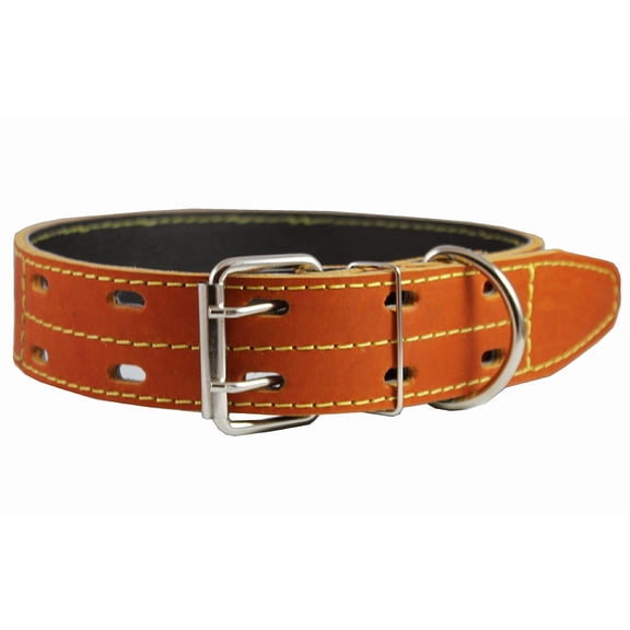 Genuine Thick Leather Dog Collar 20'-27' Neck Size, 1.75' Wide, Mastiff, Great Dane