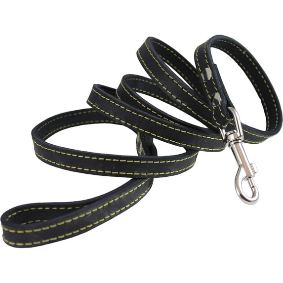 Genuine Thick Leather Dog Leash 5/8" Wide 6 Ft, Medium, Large