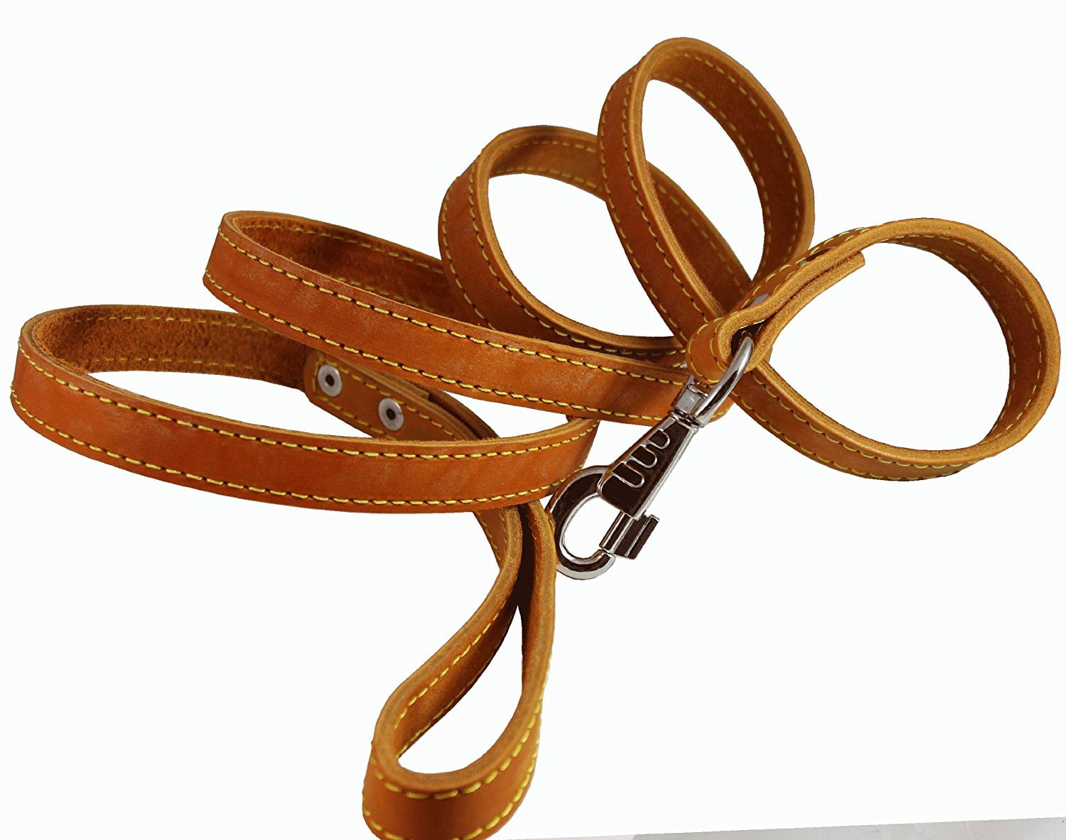 Genuine Thick Leather Dog Leash 6' Long, 3/4' wide, for Xlarge Breeds, Cane Corso, Mastiff