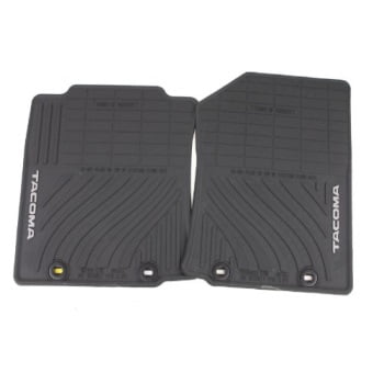 Genuine Toyota Accessories PT908-35120-20 Front and Rear All-Weather Floor Mat (Black), Set of 2