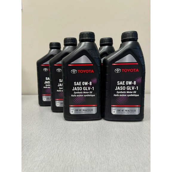 Genuine Toyota/Lexus Synthetic Motor Oil SAE 0W-8 JASO GLV-1- 6 Quarts (1 Case)