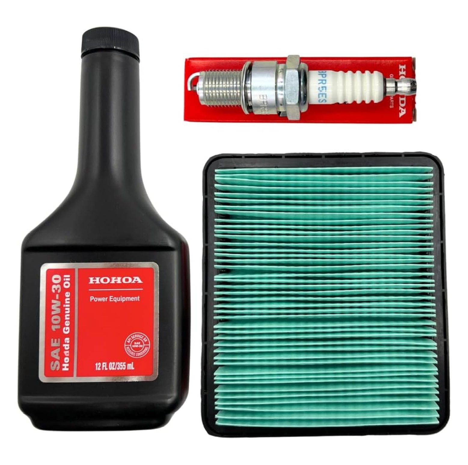 Genuine Tune up kit for GCV135 GC160 GCV160 GCV190 GC135 Lawn Mower HRR216 HRC216 HRT216 HRX217 F220 WN20 w/Motor Oil Genuine 17211-ZL8-023 Air Filter Plug 98079-55846