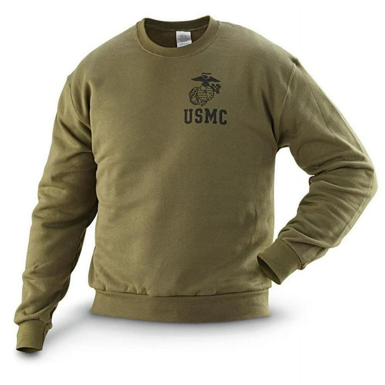 Genuine US Marine Corp Issue Men s PT Christmas USMC Sweater OD Size Small Walmart