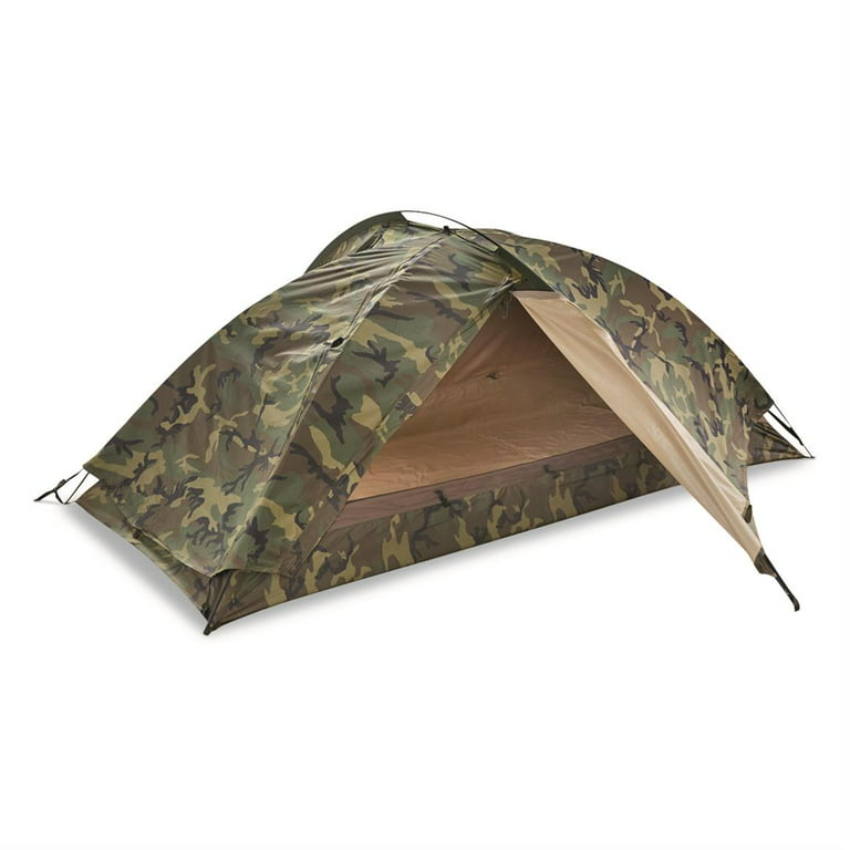 Genuine US Military Surplus Eureka! TCOP One Person Combat Tent GI Camping  Shelter, Woodland Camo 