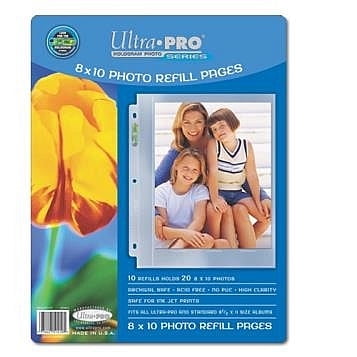 Ultra Pro 8.5X11 Refill Pages 10 Pkg for 3.5x5.25 Photos