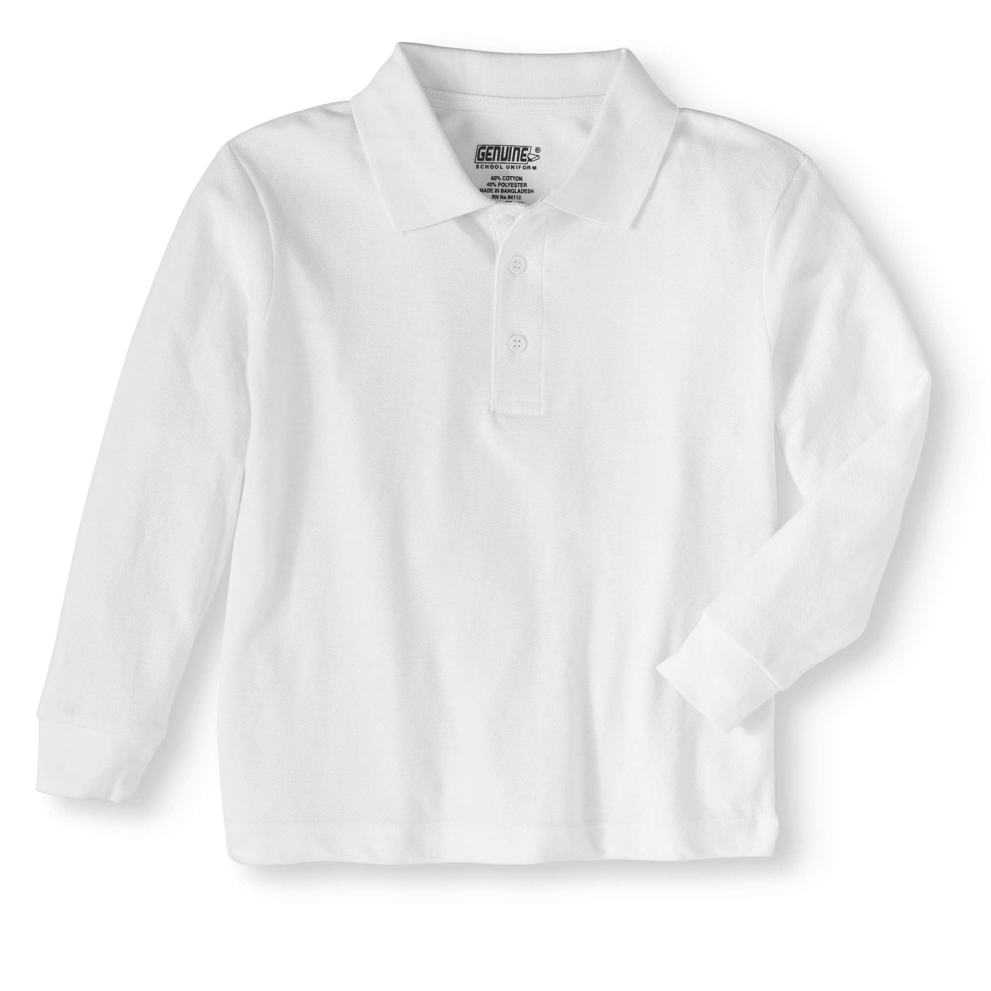 Genuine Uniform Boys School Uniform Long Sleeve Polo (Little Boys & Big