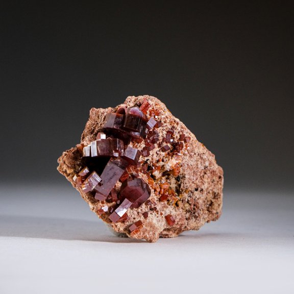 Genuine Vanadinite Crystal Cluster on Matrix from Morocco (170 grams)