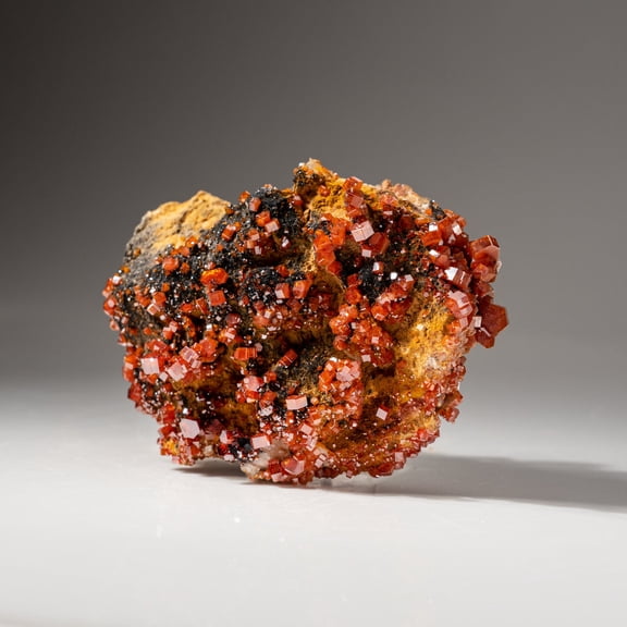 Genuine Vanadinite Crystal Cluster on Matrix from Morocco (278.6 grams)