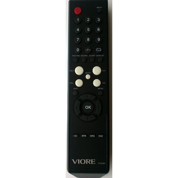 Genuine Viore RC3008V TV Remote for Viore TVs LC32VH5HTL, LC40VF5HTL