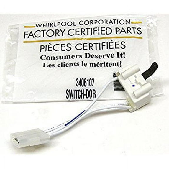 Genuine Whirlpool Dryer Door Switch 3406107