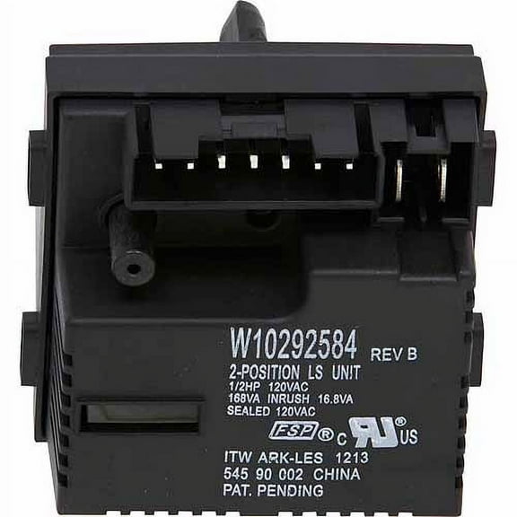 Genuine Whirlpool Washer Sensor Switch, Black